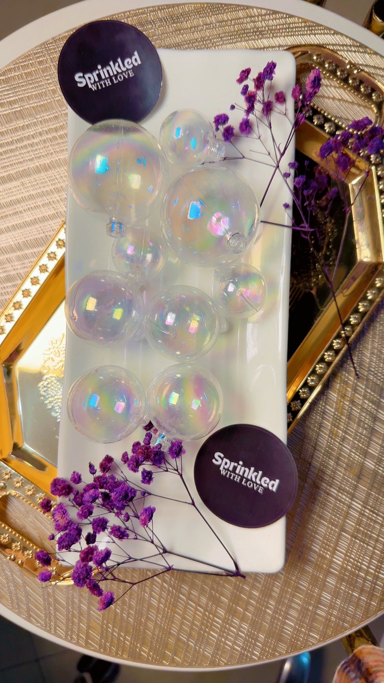 O’Creme Clear Cake Ball Toppers 12 pcs