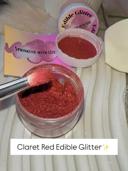 Claret Red Edible Glitter