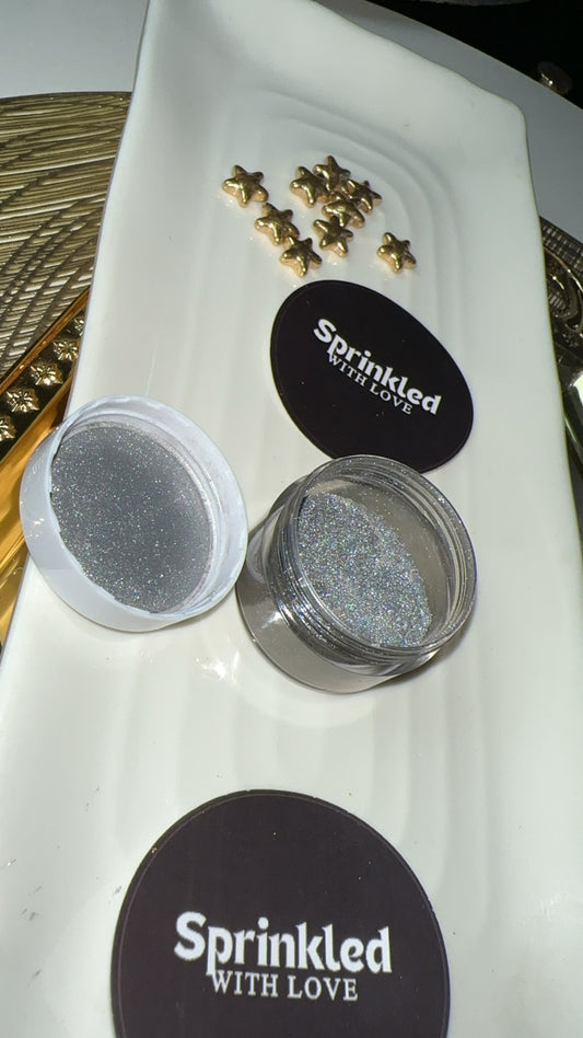 Silver Glitter Container