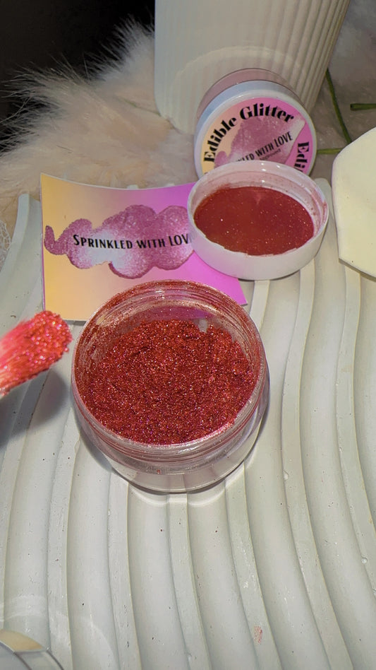 Claret Red Edible Glitter