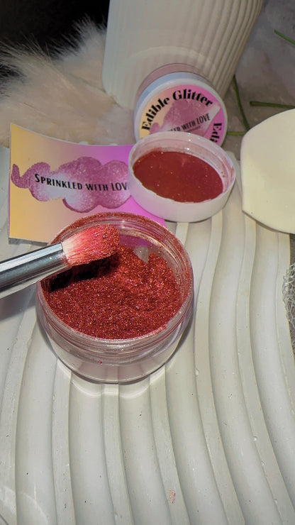 Claret Red Edible Glitter