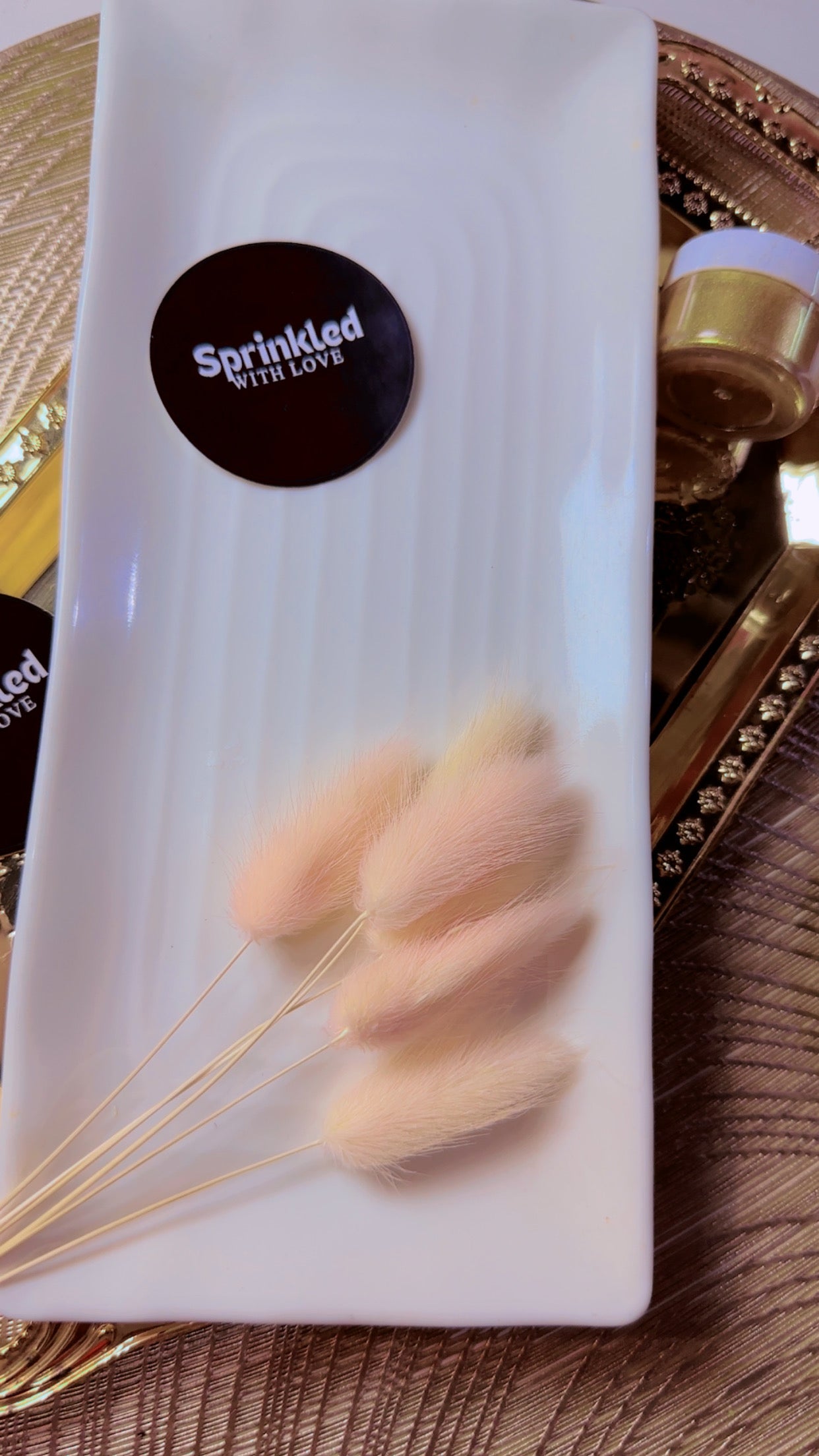 Peachy Pink Bunny Tails 20 pcs