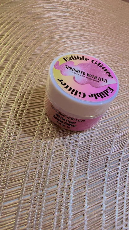 White Pearl Glitter container