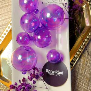 Holographic Lavender Cake Ball Topper (12PCS)